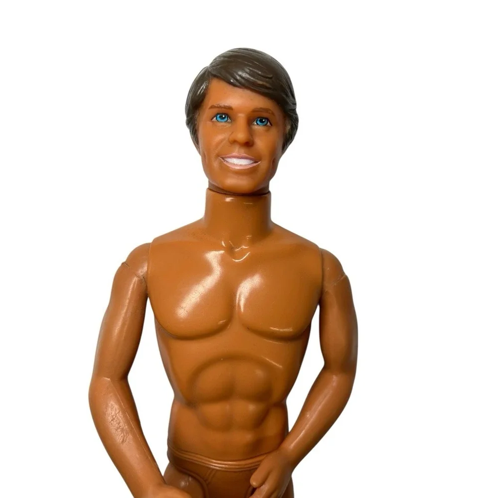 Vintage 80s-90s Barbie Ken Doll Brown Hair Blue Eyes Made In‎ China Mattel Nude